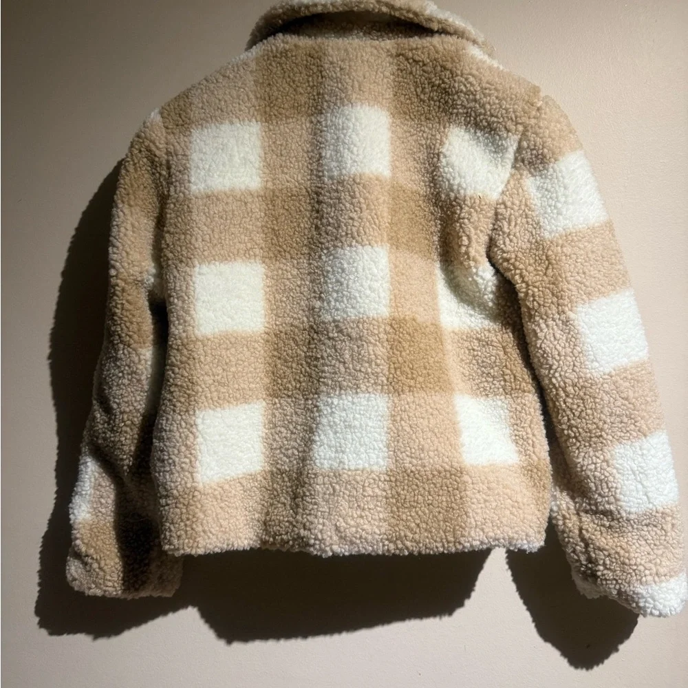 Anthropologie avec les filles Sherpa plaid jacket women’s size small - Picture 6 of 9